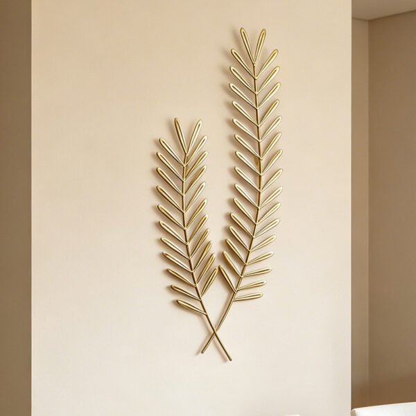 Nordic Iron Art Wheat Ear Metal Wall Decoration Wall Hanging for Entryway, Bedroom, Living Room Background Wall Decoration