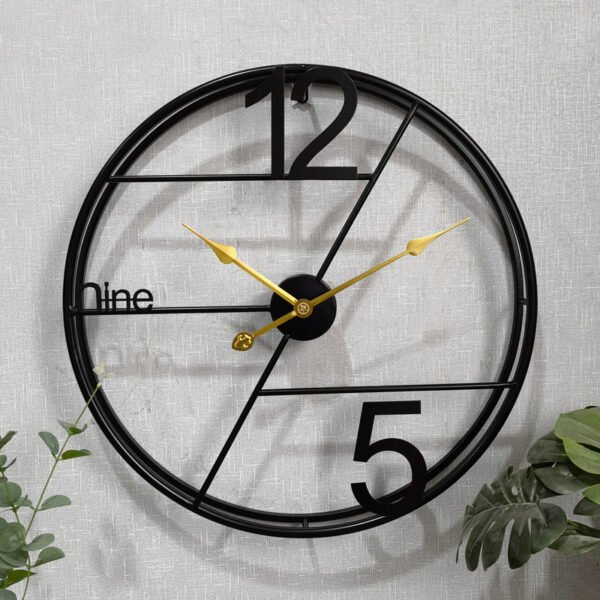 Cross-border Nordic clock living room affordable luxury fashion entrance decoration wall clock household iron digital wall clock simple clock