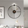 Cross-border simple round iron wall clock living room dining room bedroom creative decorative clock Nordic clock wall hanging