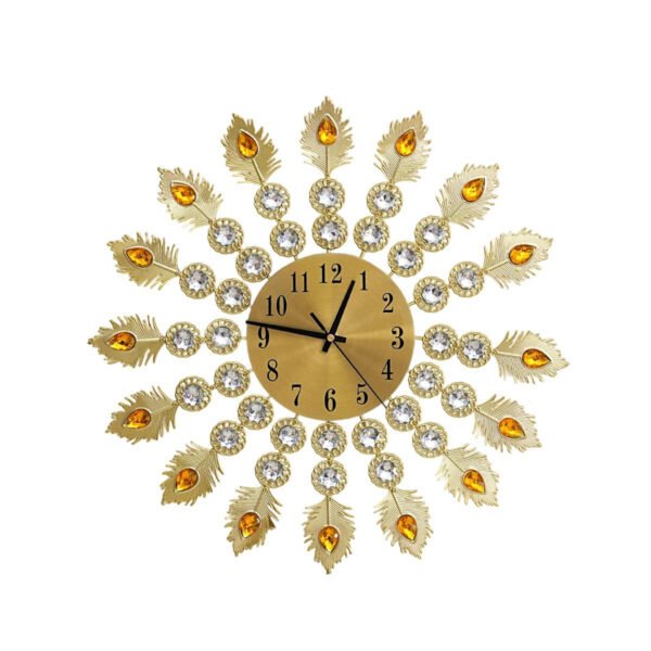 European-style Peacock wall clock living room light luxury creative fashion mute clock wall clock home decorative clock