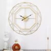 Cross-border ins style light luxury creative golden wall clock dining room/living room metal wall decoration personalized simple iron decoration