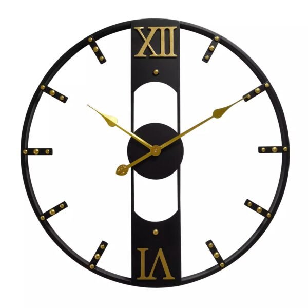 European style home decoration wall decoration wall clock Iron rivet keduchuangyi mute clock texture round living room clock
