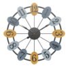 Cross-border hot oval wall clock Amazon wooden Nordic style living room study clock noiseless clock wholesale clock