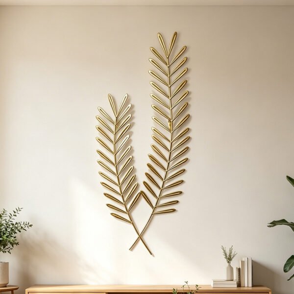 Nordic Iron Art Wheat Ear Metal Wall Decoration Wall Hanging for Entryway, Bedroom, Living Room Background Wall Decoration