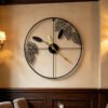 Amazon cross-border modern minimalist decoration iron wall clock living room mute clock clock Nordic wall-mounted