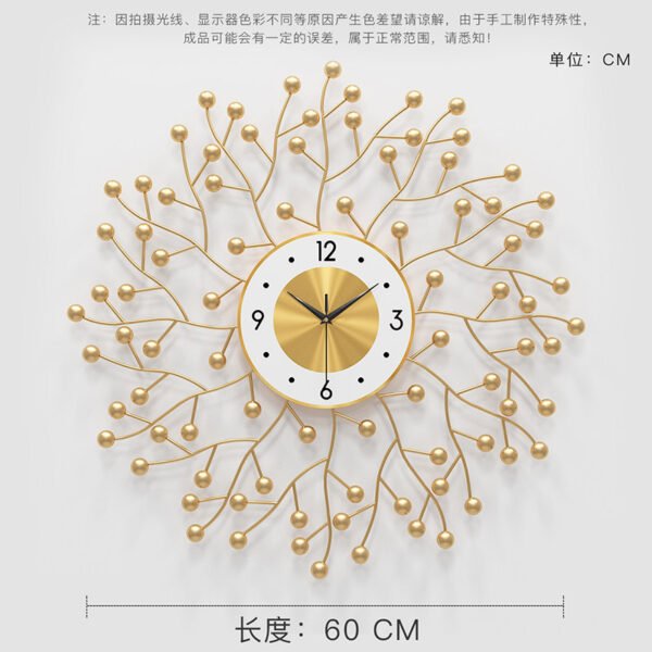 Cross-border hot sale living room wall clock Baroque fashion dining room entrance clock light luxury and simplicity background decoration creative clock