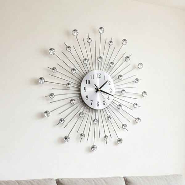 Creative Decorative Clock Gymsophila Living Room Wall Clock Art Wall Nordic Simple Mute Foreign Trade Cross-border Amazon