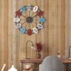 Cross-border hot oval wall clock Amazon wooden Nordic style living room study clock noiseless clock wholesale clock