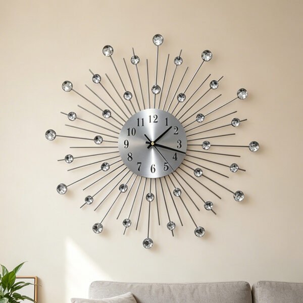 Creative Decorative Clock Gymsophila Living Room Wall Clock Art Wall Nordic Simple Mute Foreign Trade Cross-border Amazon