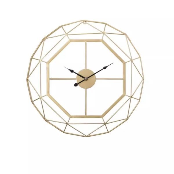 O1CN01Z3fScX1nJCOXzn4ZD_2217602625068-0-cib Cross-border ins style light luxury creative golden wall clock dining room/living room metal wall decoration personalized simple iron decoration