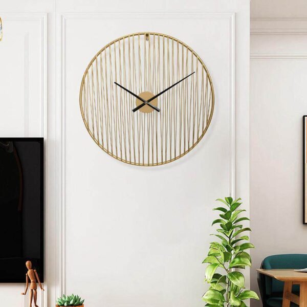 O1CN01a4cChi1nJCOZgeGQa_2217602625068-0-cib American simple round clock study room decoration linear art wall decorations concept clock Amazon hot sale noiseless hanging clock