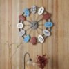 Cross-border hot oval wall clock Amazon wooden Nordic style living room study clock noiseless clock wholesale clock