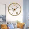 Cross-border Nordic clock living room affordable luxury fashion entrance decoration wall clock household iron digital wall clock simple clock