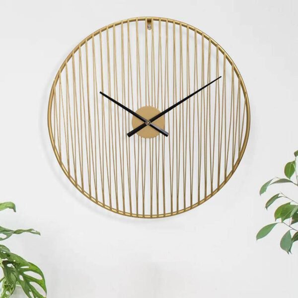 O1CN01euciDA1nJCOa3p9e7_2217602625068-0-cib American simple round clock study room decoration linear art wall decorations concept clock Amazon hot sale noiseless hanging clock