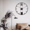 European style home decoration wall decoration wall clock Iron rivet keduchuangyi mute clock texture round living room clock