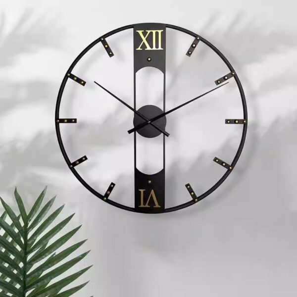 European style home decoration wall decoration wall clock Iron rivet keduchuangyi mute clock texture round living room clock