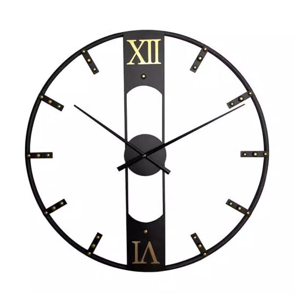 European style home decoration wall decoration wall clock Iron rivet keduchuangyi mute clock texture round living room clock