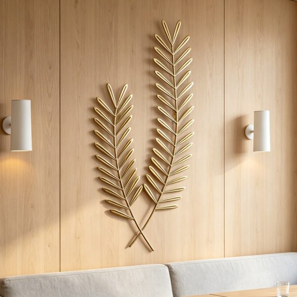 Nordic Iron Art Wheat Ear Metal Wall Decoration Wall Hanging for Entryway, Bedroom, Living Room Background Wall Decoration