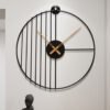 Cross-border simple round iron wall clock living room dining room bedroom creative decorative clock Nordic clock wall hanging