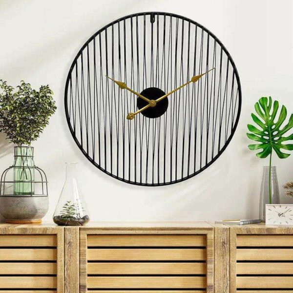 O1CN01ppCBGv1nJCOa3qd4n_2217602625068-0-cib American simple round clock study room decoration linear art wall decorations concept clock Amazon hot sale noiseless hanging clock