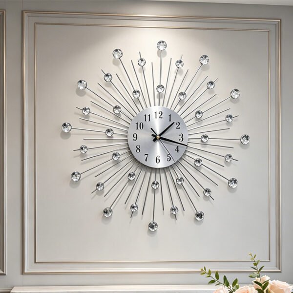 Creative Decorative Clock Gymsophila Living Room Wall Clock Art Wall Nordic Simple Mute Foreign Trade Cross-border Amazon