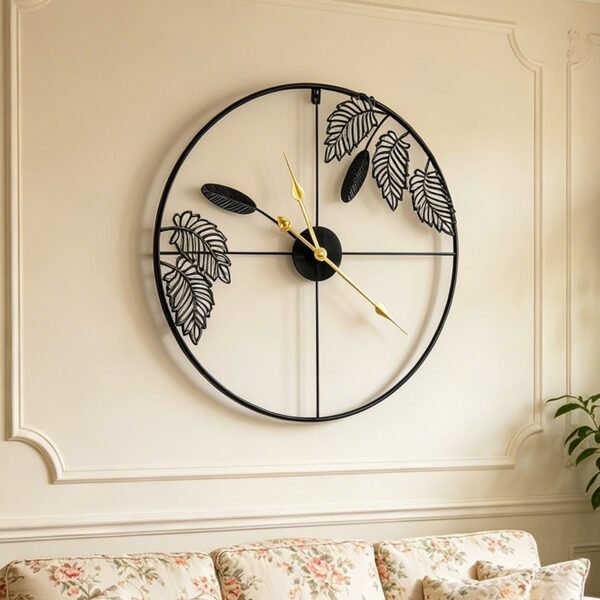 Amazon cross-border modern minimalist decoration iron wall clock living room mute clock clock Nordic wall-mounted