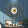 Cross-border hot sale living room wall clock Baroque fashion dining room entrance clock light luxury and simplicity background decoration creative clock