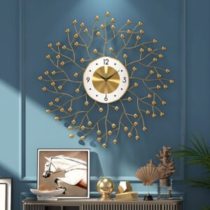 Cross-border hot sale living room wall clock Baroque fashion dining room entrance clock light luxury and simplicity background decoration creative clock