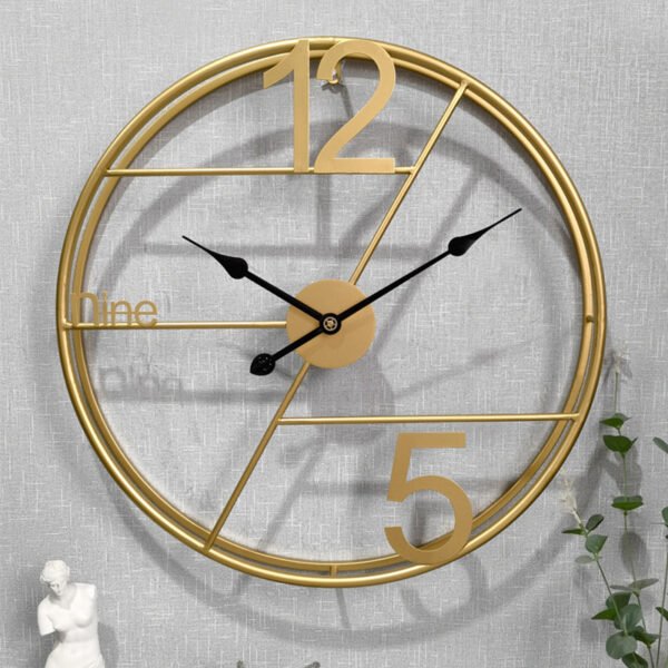 Cross-border Nordic clock living room affordable luxury fashion entrance decoration wall clock household iron digital wall clock simple clock