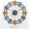 Cross-border hot oval wall clock Amazon wooden Nordic style living room study clock noiseless clock wholesale clock